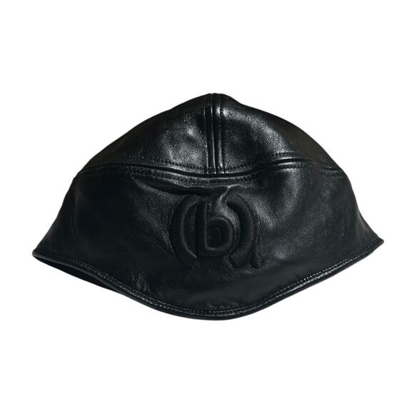 RARE leather fur trim helmut trapper hat - Picture 4 of 7